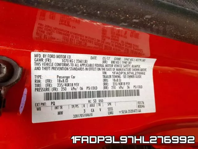 1FADP3L97HL276992 фото 2