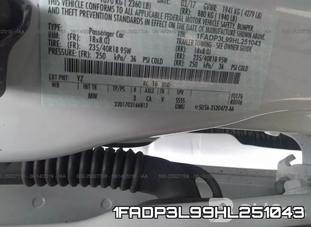 1FADP3L99HL251043 фото 10