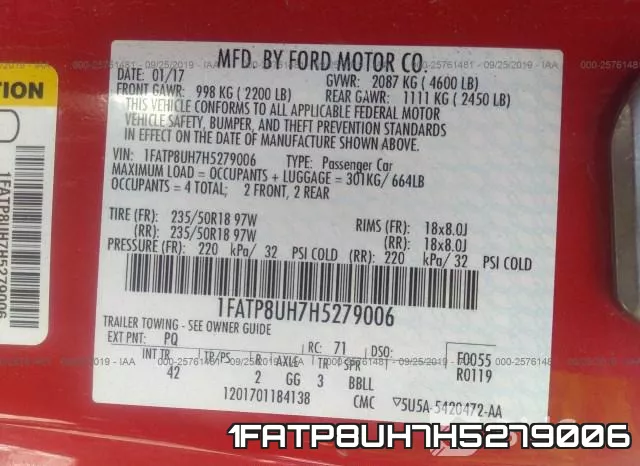 1FATP8UH7H5279006 фото 9