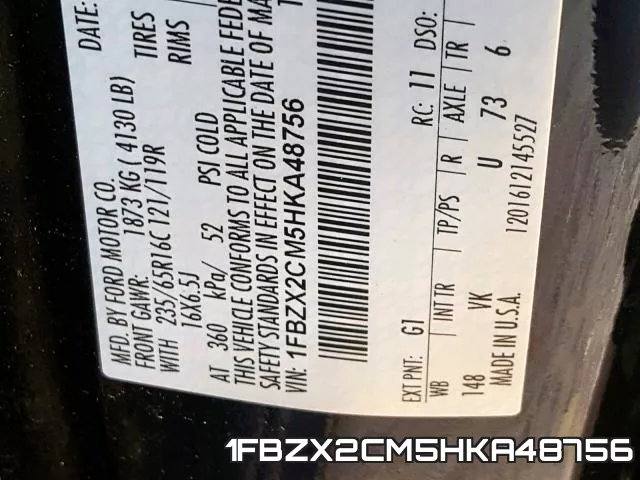 1FBZX2CM5HKA48756 фото 2