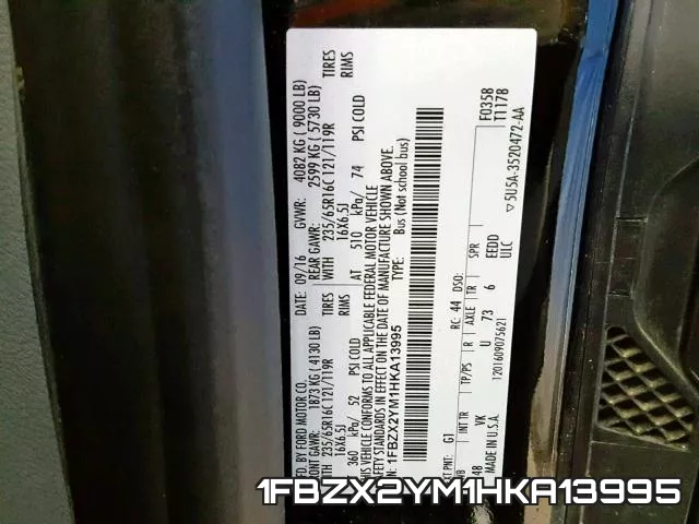1FBZX2YM1HKA13995 фото 2