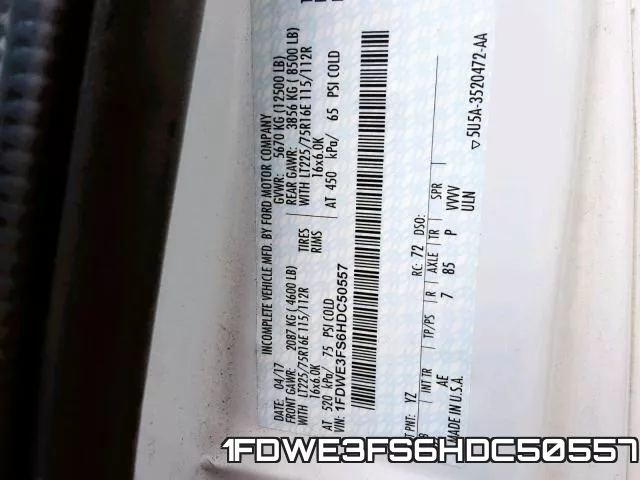 1FDWE3FS6HDC50557 фото 2