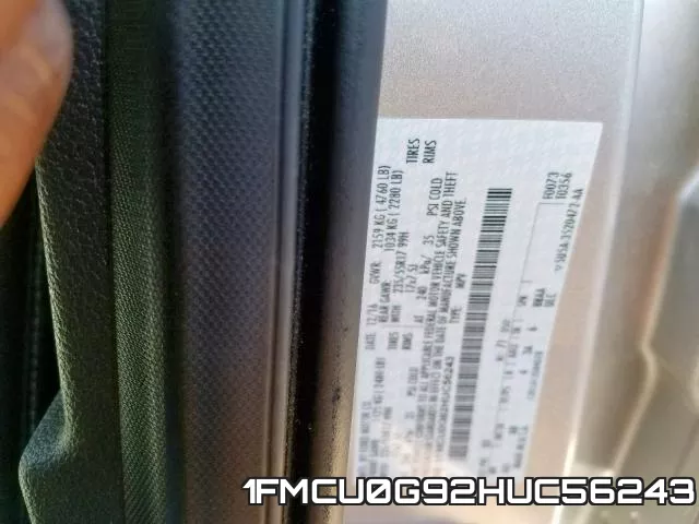 1FMCU0G92HUC56243 фото 2