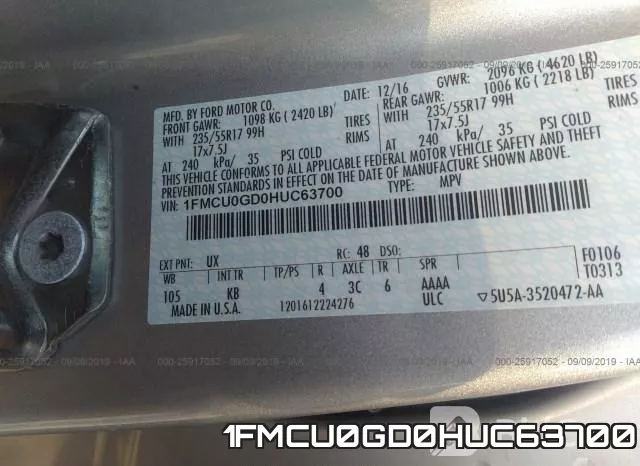 1FMCU0GD0HUC63700 фото 10
