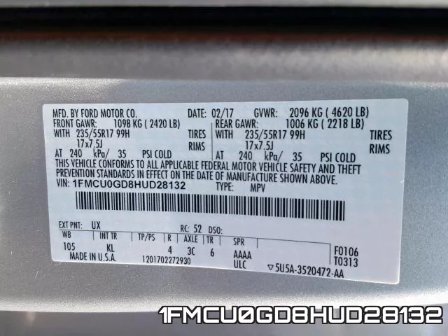 1FMCU0GD8HUD28132 фото 2