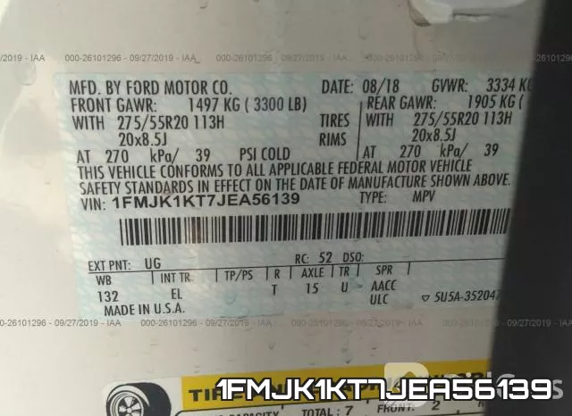 1FMJK1KT7JEA56139 фото 10