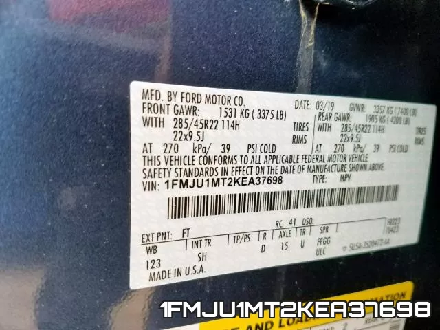 1FMJU1MT2KEA37698 фото 2