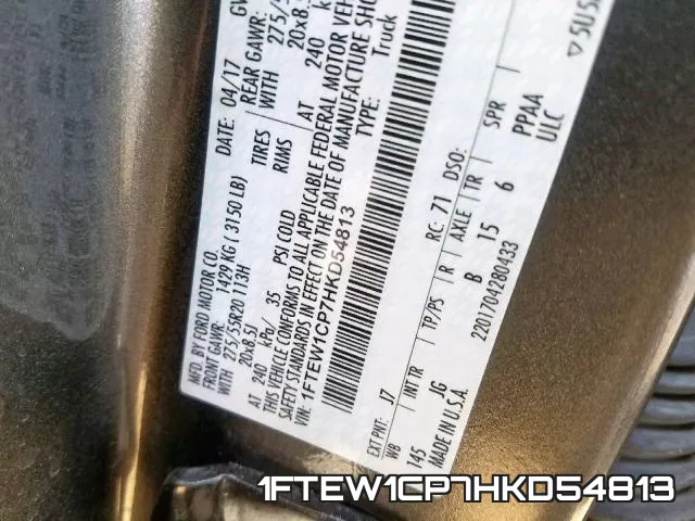 1FTEW1CP7HKD54813 фото 2