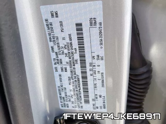 1FTEW1EP4JKE68917 фото 2