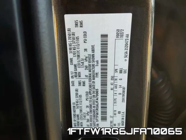 1FTFW1RG6JFA70065 фото 2