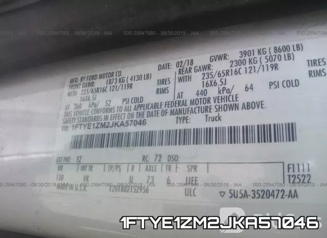 1FTYE1ZM2JKA57046 фото 10