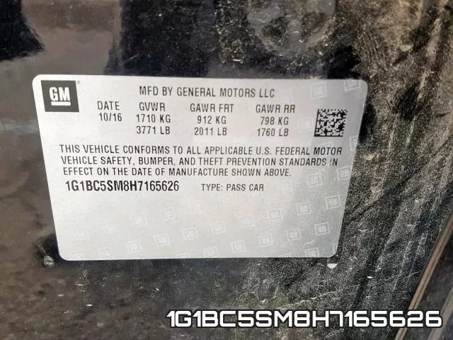 1G1BC5SM8H7165626 фото 2