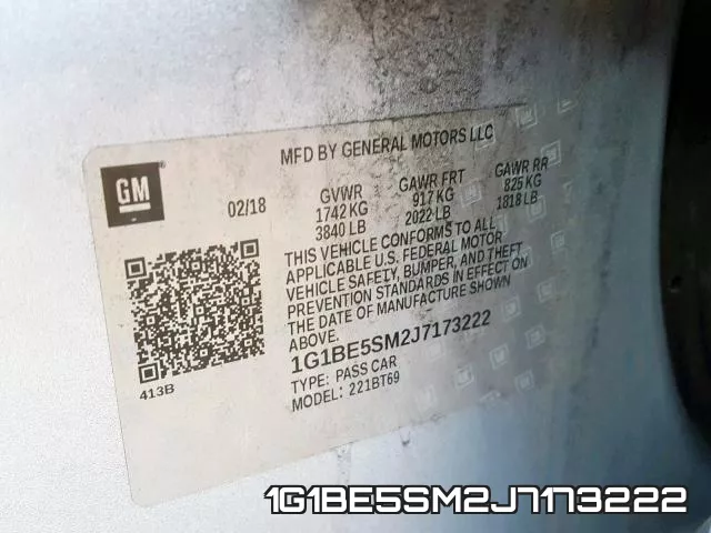 1G1BE5SM2J7173222 фото 2