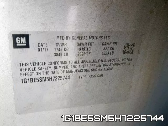1G1BE5SM5H7225744 фото 2