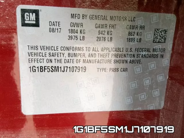 1G1BF5SM1J7107919 фото 2