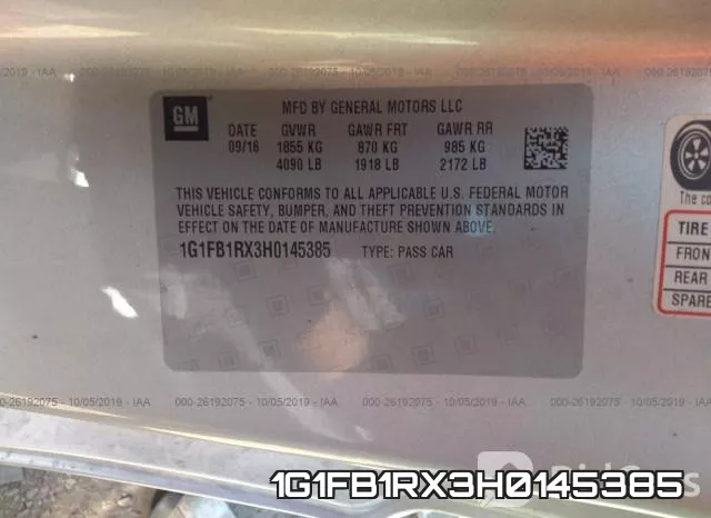 1G1FB1RX3H0145385 фото 10