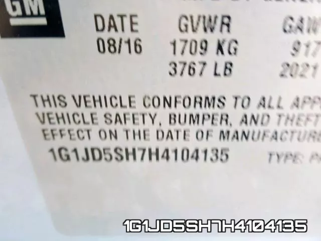 1G1JD5SH7H4104135 фото 2