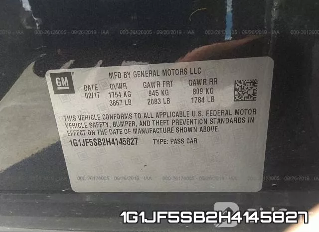 1G1JF5SB2H4145827 фото 10