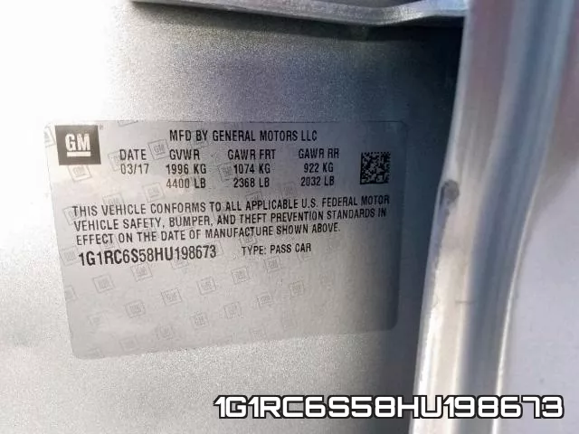 1G1RC6S58HU198673 фото 2