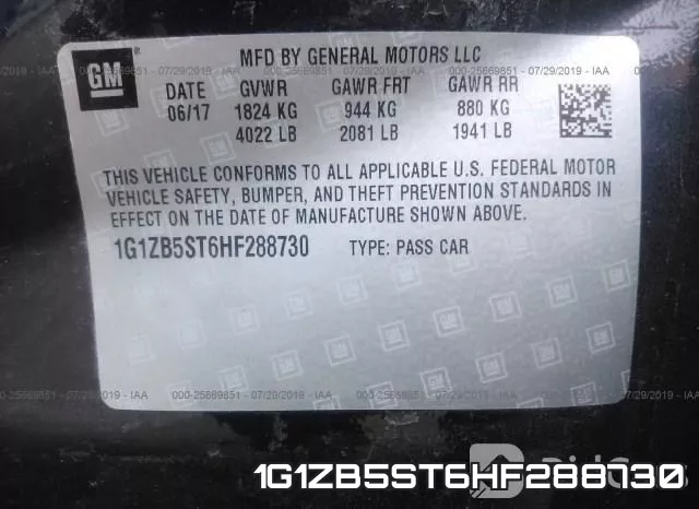 1G1ZB5ST6HF288730 фото 10