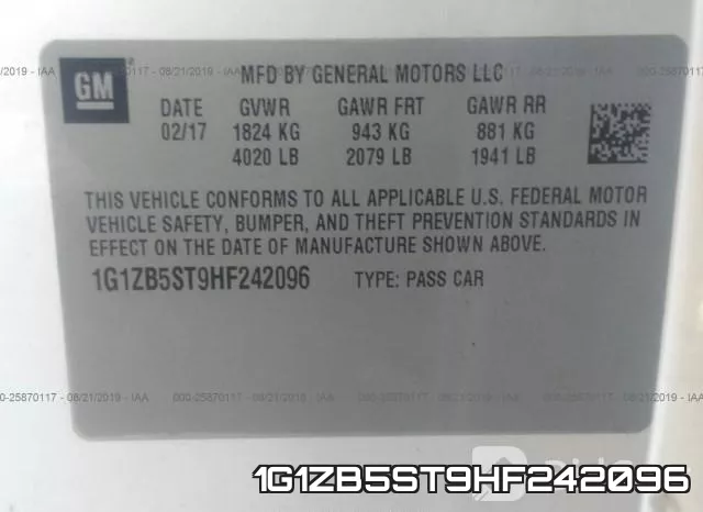 1G1ZB5ST9HF242096 фото 10