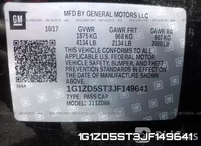 1G1ZD5ST3JF149641 фото 10
