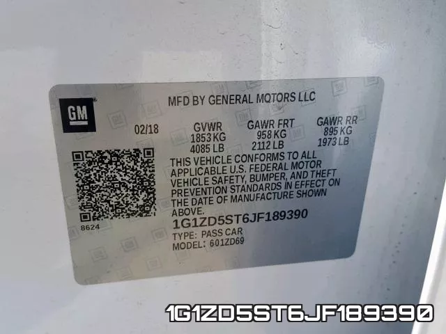 1G1ZD5ST6JF189390 фото 2