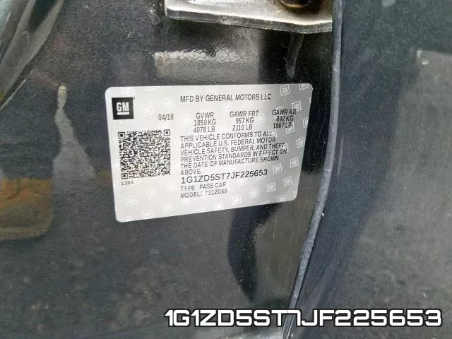 1G1ZD5ST7JF225653 фото 2