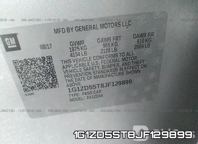 1G1ZD5ST8JF129899 фото 10