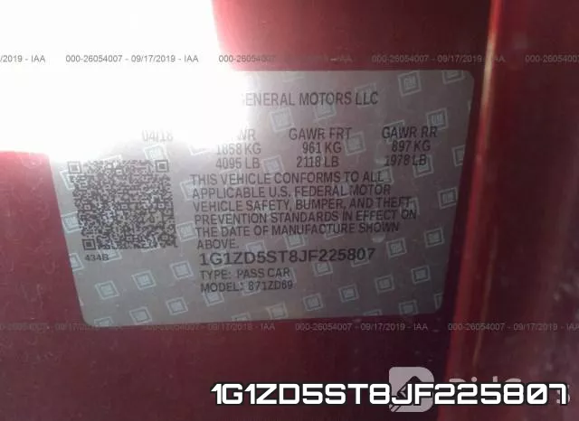 1G1ZD5ST8JF225807 фото 9