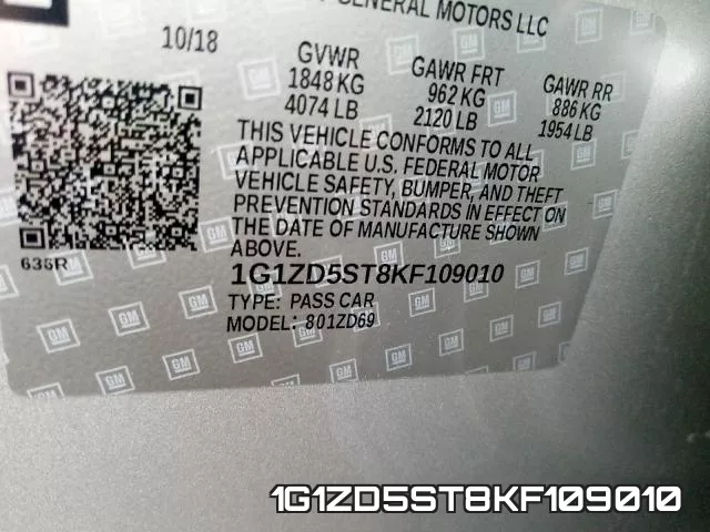 1G1ZD5ST8KF109010 фото 2