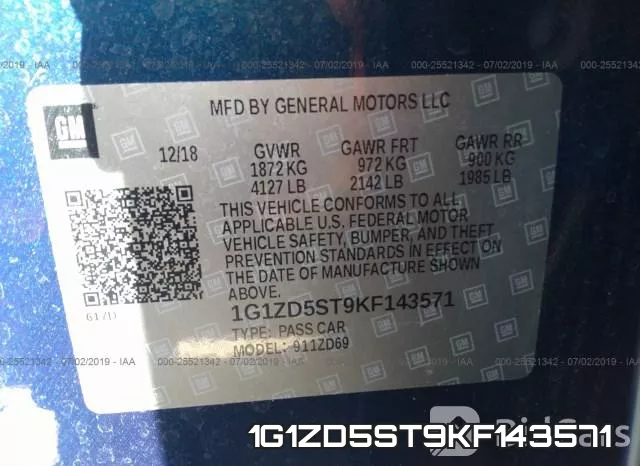 1G1ZD5ST9KF143571 фото 10