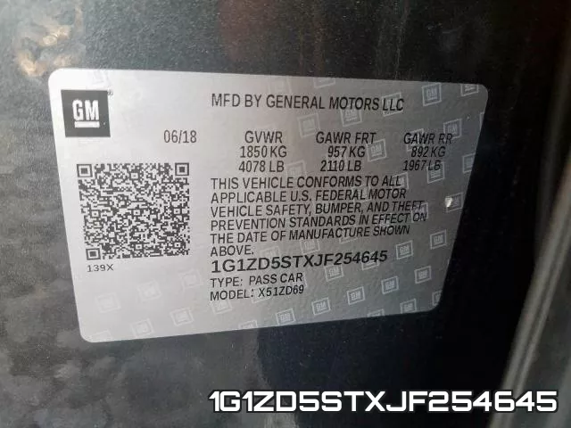 1G1ZD5STXJF254645 фото 2