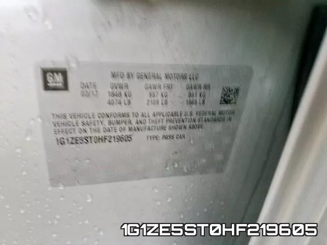 1G1ZE5ST0HF219605 фото 2
