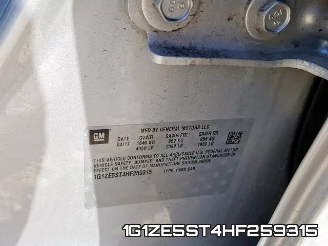 1G1ZE5ST4HF259315 фото 2