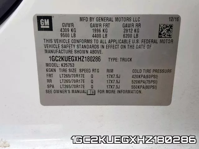 1GC2KUEGXHZ180286 фото 2