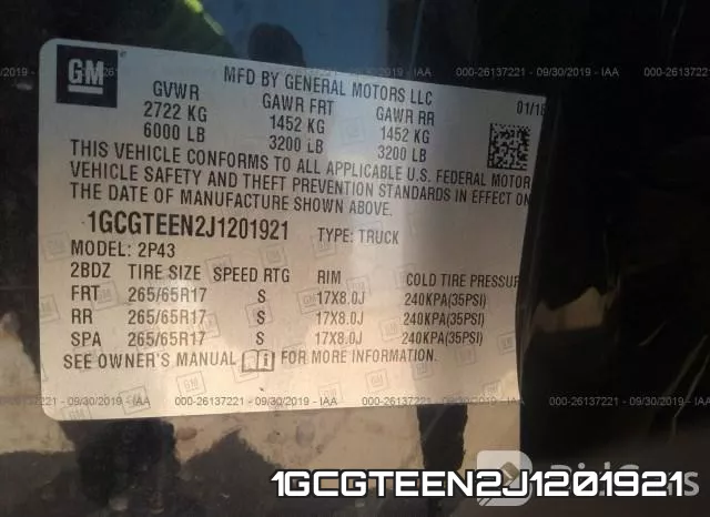 1GCGTEEN2J1201921 фото 9