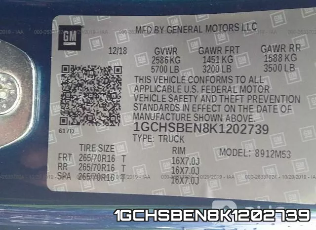 1GCHSBEN8K1202739 фото 10