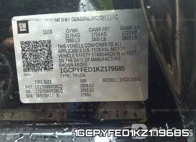 1GCPYFED1KZ179685 фото 10