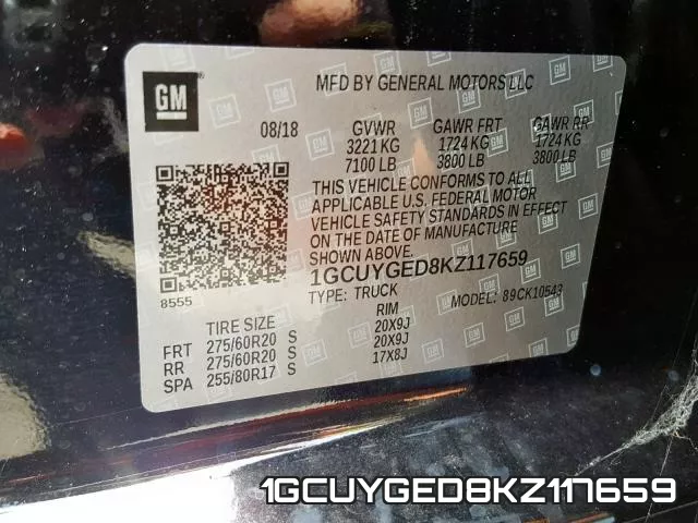 1GCUYGED8KZ117659 фото 2
