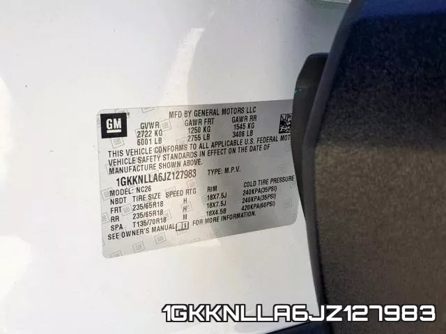 1GKKNLLA6JZ127983 фото 2