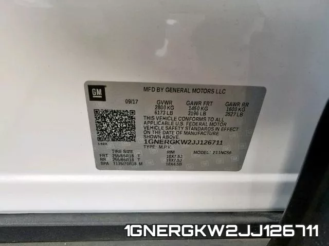 1GNERGKW2JJ126711 фото 2