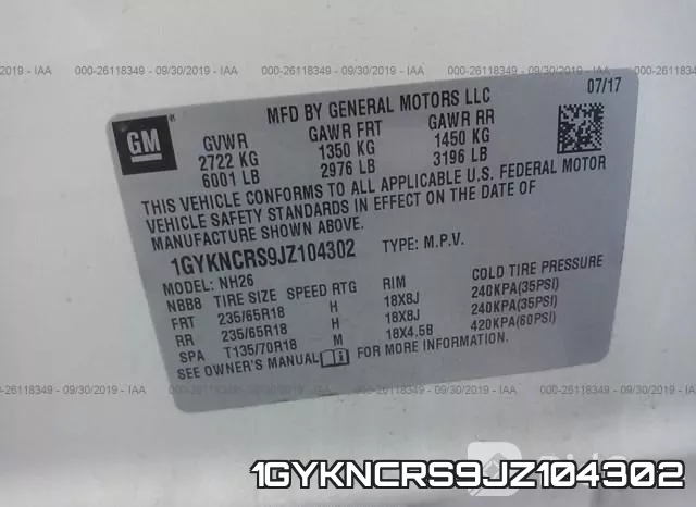 1GYKNCRS9JZ104302 фото 9