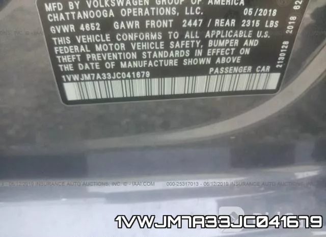 1VWJM7A33JC041679 фото 10