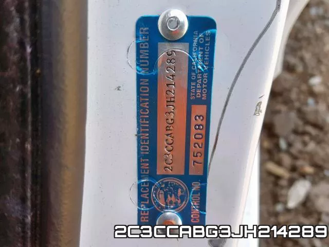 2C3CCABG3JH214289 фото 2