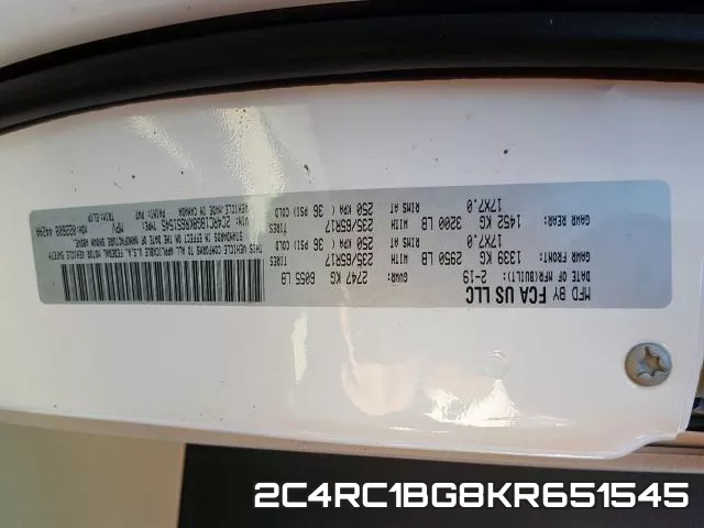 2C4RC1BG8KR651545 фото 2