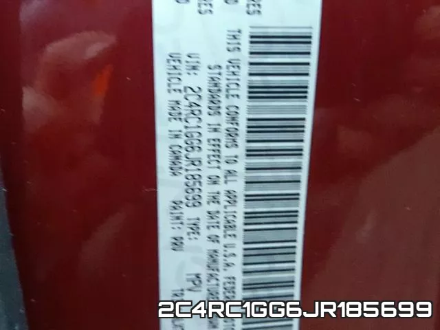 2C4RC1GG6JR185699 фото 2