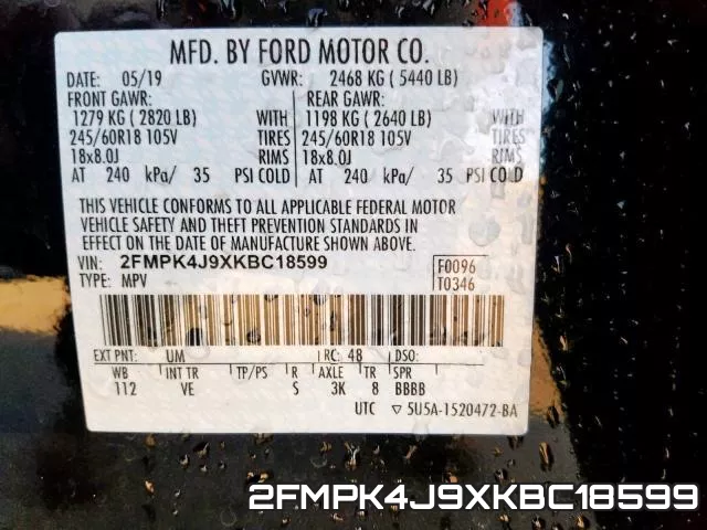 2FMPK4J9XKBC18599 фото 2