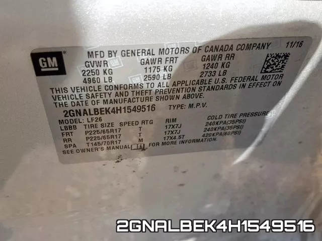 2GNALBEK4H1549516 фото 2