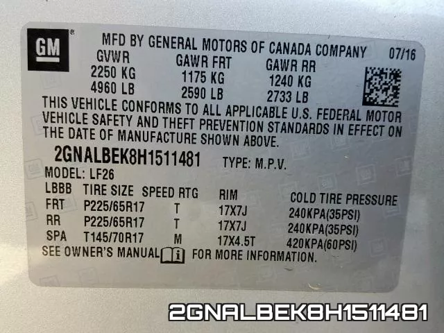 2GNALBEK8H1511481 фото 2